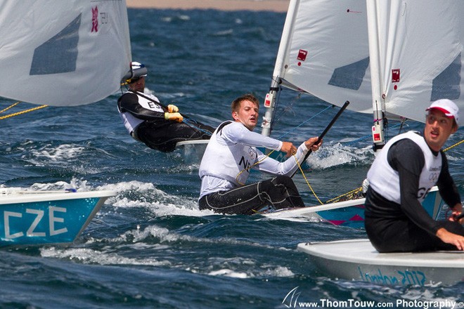 Laser fleet - London 2012 Olympic Sailing Competition © Thom Touw http://www.thomtouw.com